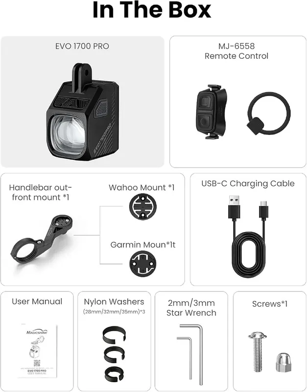 Magicshine EVO 1700 PRO 1700-Lumen Front Bike – product photo 9 of 9
