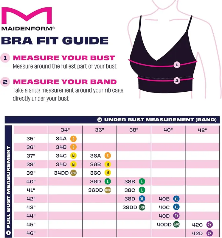 Maidenform Women’s M Wireless Bra – Details to Delight
