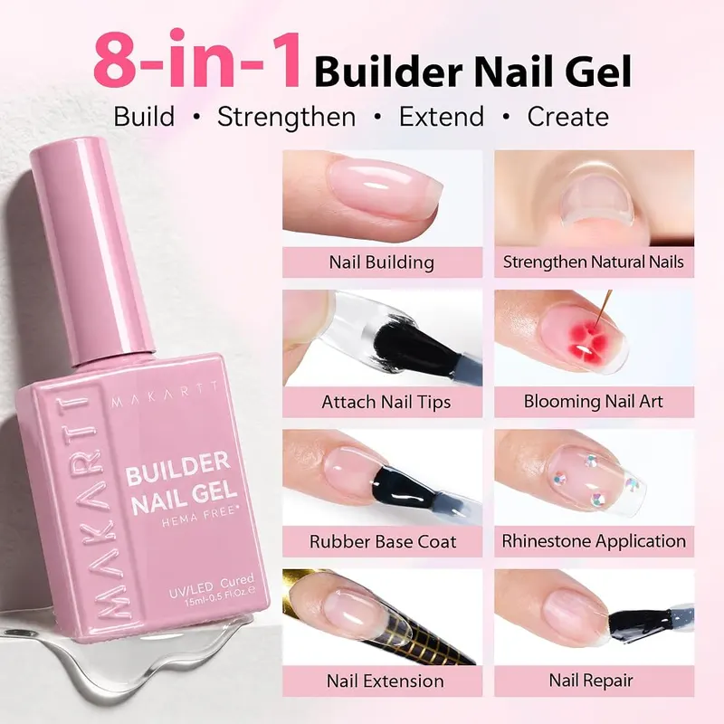 Makartt HEMA-Free Gel Builder – Multifunctional eight-in-one nail product