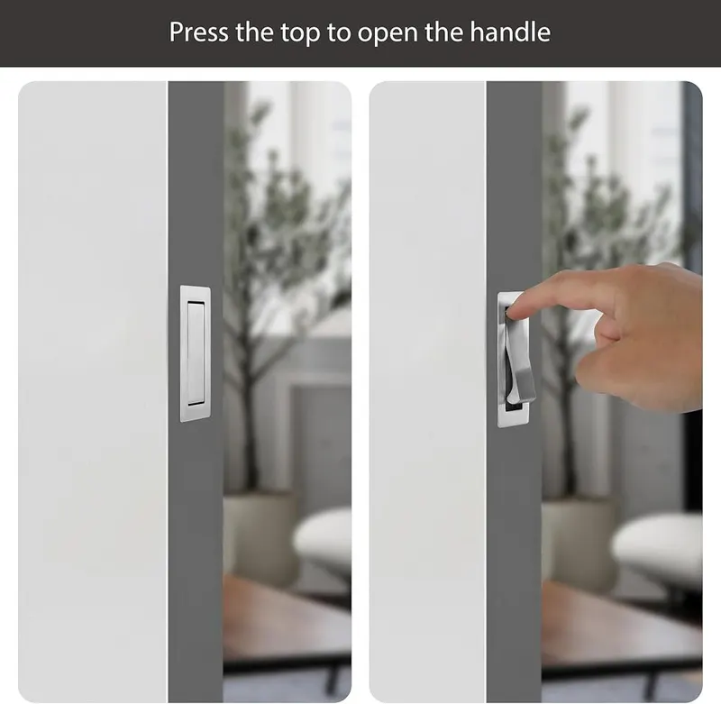 Malimali Pocket Door Pull Handle – Gravity-close flip-out finger pull