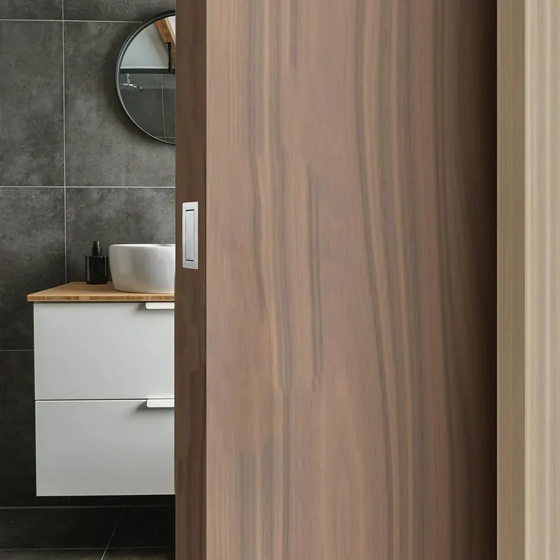 Malimali Pocket Door Pull Handle – Brushed steel finish in a two-pack