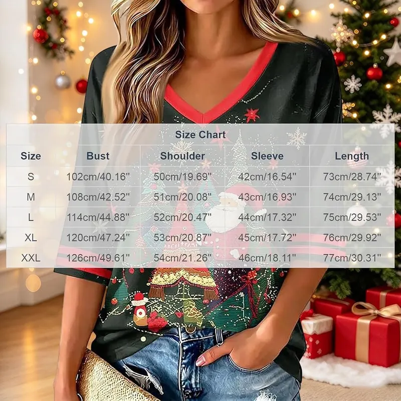 MaMiDay Christmas Shirts 01-multicolor – 3/4 Length Sleeves