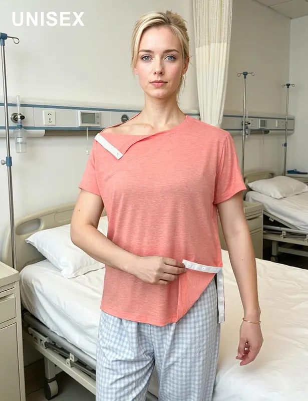 Maopotoufu Post Shoulder Surgery Shirts – It is made of 67% Polyester, 30% Rayon