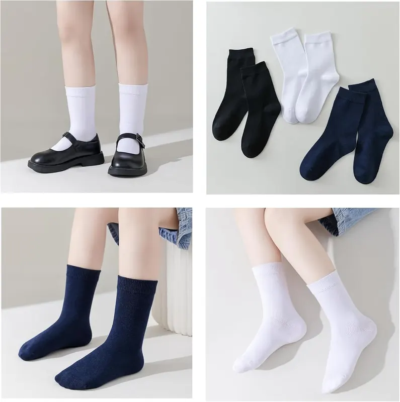 Marchare Boys Seamless Crew Socks School 8-12 – Versatile & Stylish