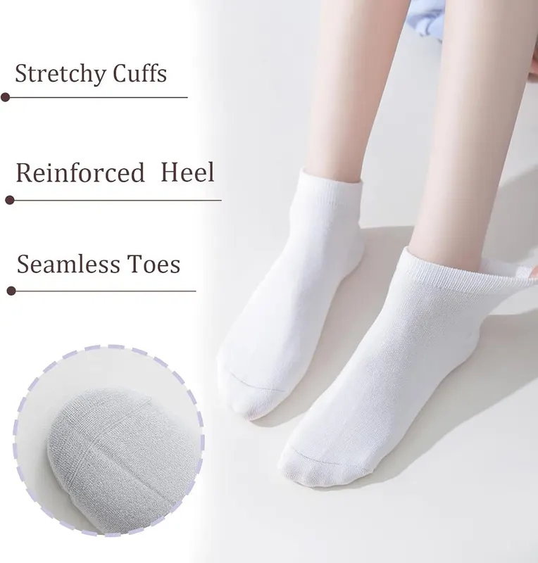 Marchare Womens Ankle Seamless Socks Thin Bamboo – Seamless & Reinforced toes:Experience the pinnacle of comfort