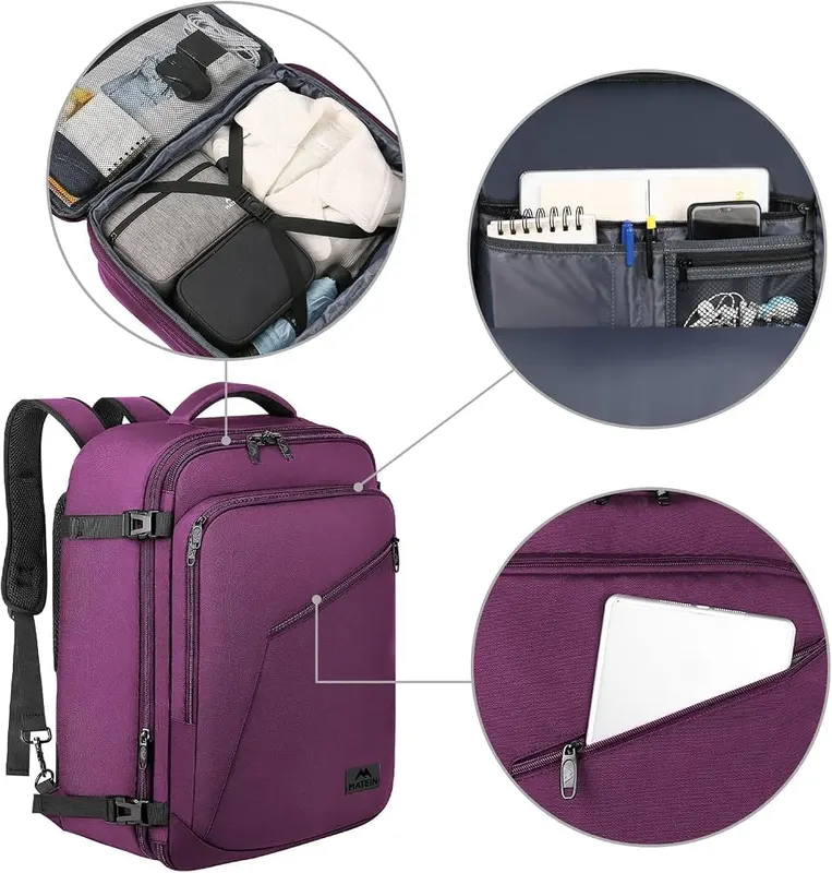 MATEIN Purple Carry on Backpack – product photo 8 of 9