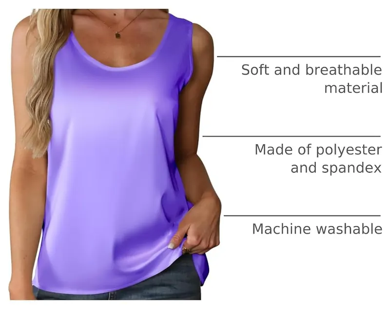 Mawor Silk Satin Tank Top – product photo 4 of 5
