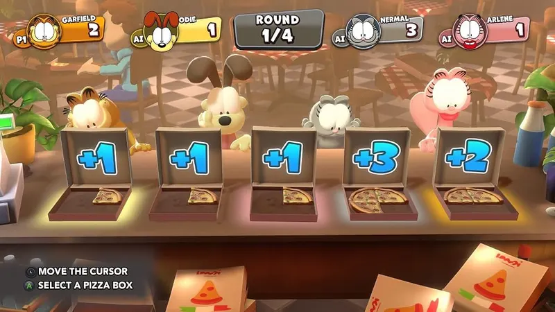 Maximum Entertainment Garfield Lasagna Party – 32 mini-games to discover in famous Garfield environments