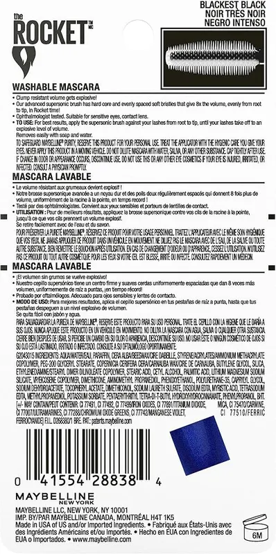 Maybelline Volum’ Express The Rocket Volumizing Washable – Non Clumping Mascara