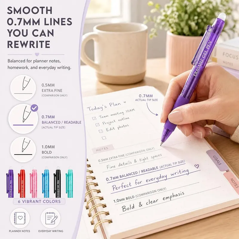 MCOLIMA Erasable Gel Pens – product photo 7 of 8