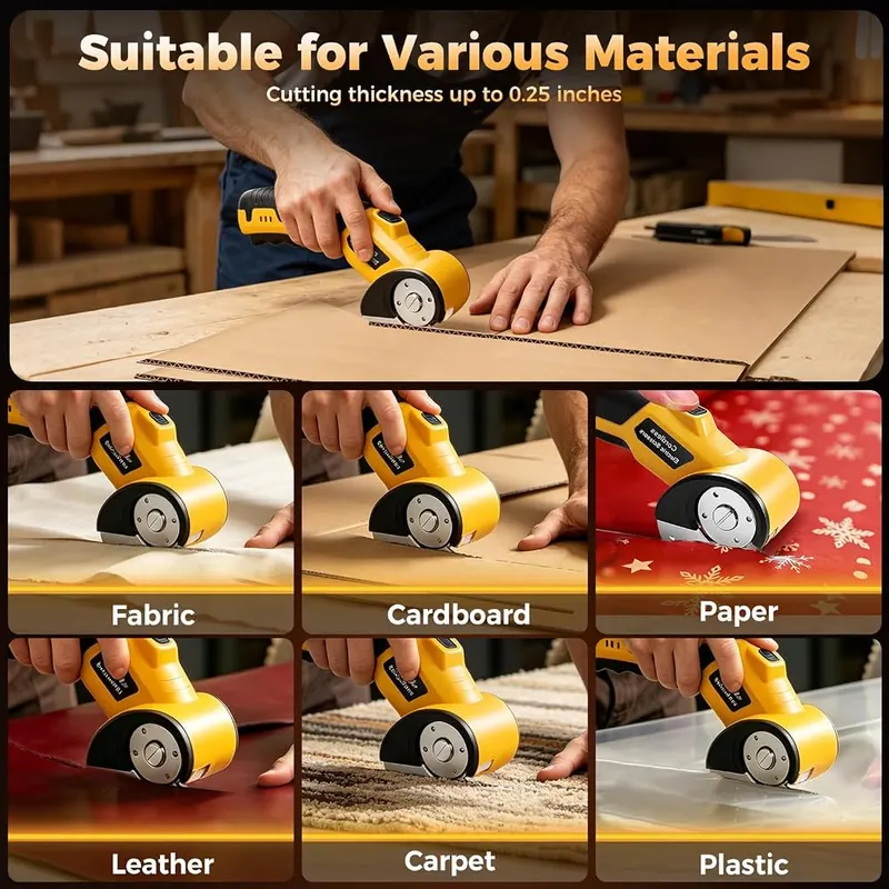 Mdeinu Cordless Cardboard Cutter – Built in LED workspace light