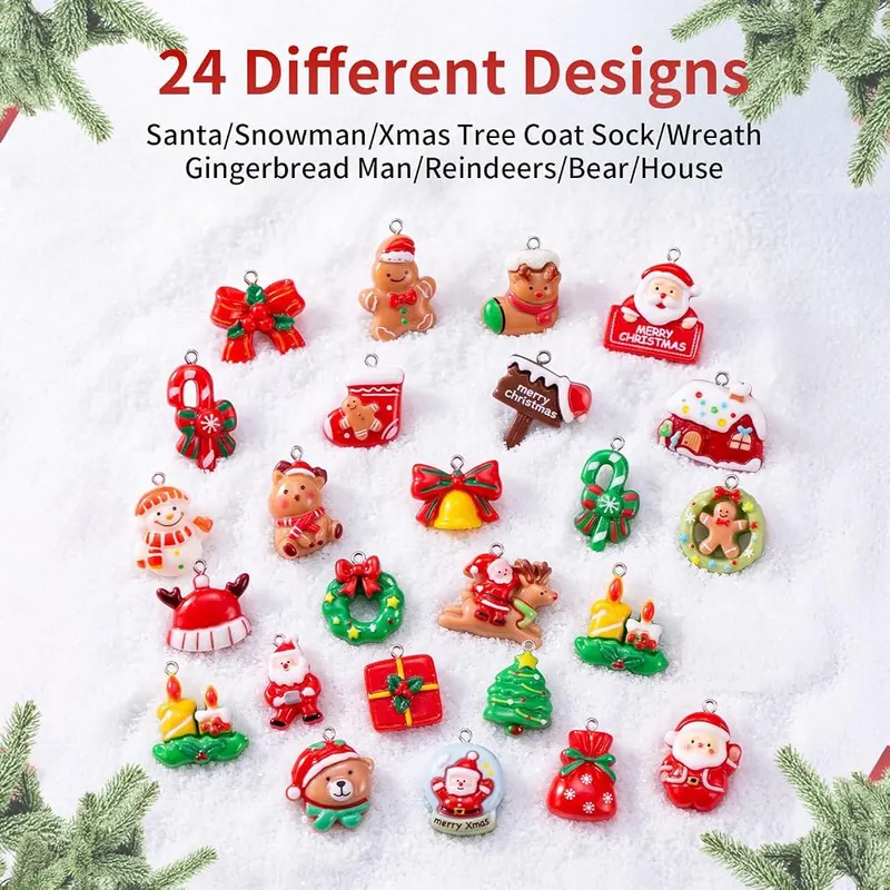 MEBRUDY 24 PCS Mini Christmas Ornaments – Ready to Hang