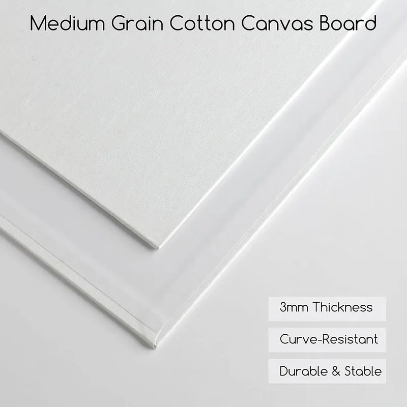 MEEDEN Canvas Boards – 2.5mm engineered wood core