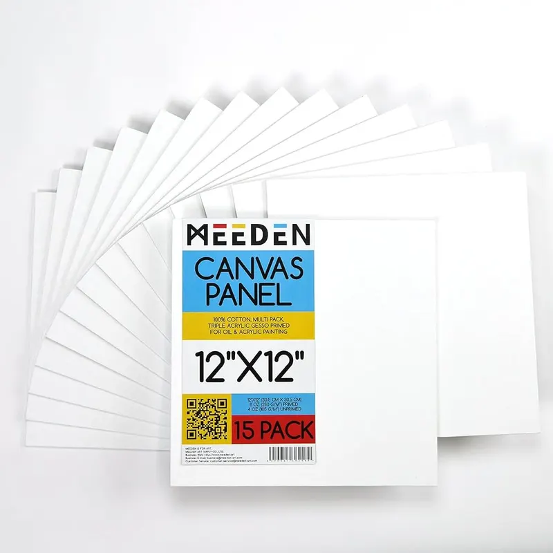MEEDEN Canvas Boards – 8x10-inch boards, 4 per pack