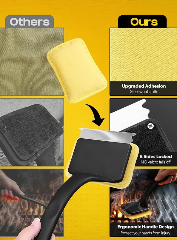 MEKER 4 PCS Grill Replacement Head – Protect Your Hands