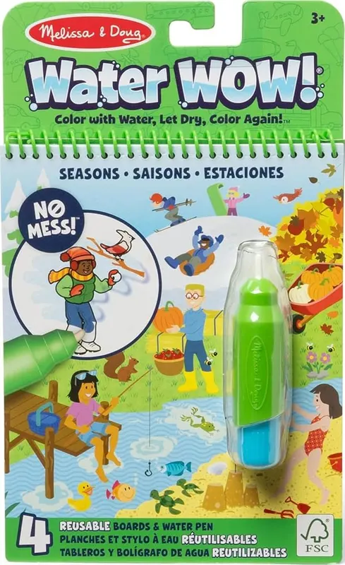Melissa & Doug Let’s Explore Water Wow! Seasons – Four seasons-themed coloring boards