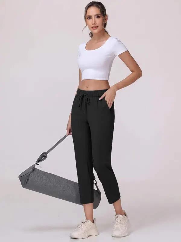 Mellifluence Womens 7/8 Golf Joggers Pants Athletic – Soft stretch fabric for mobility