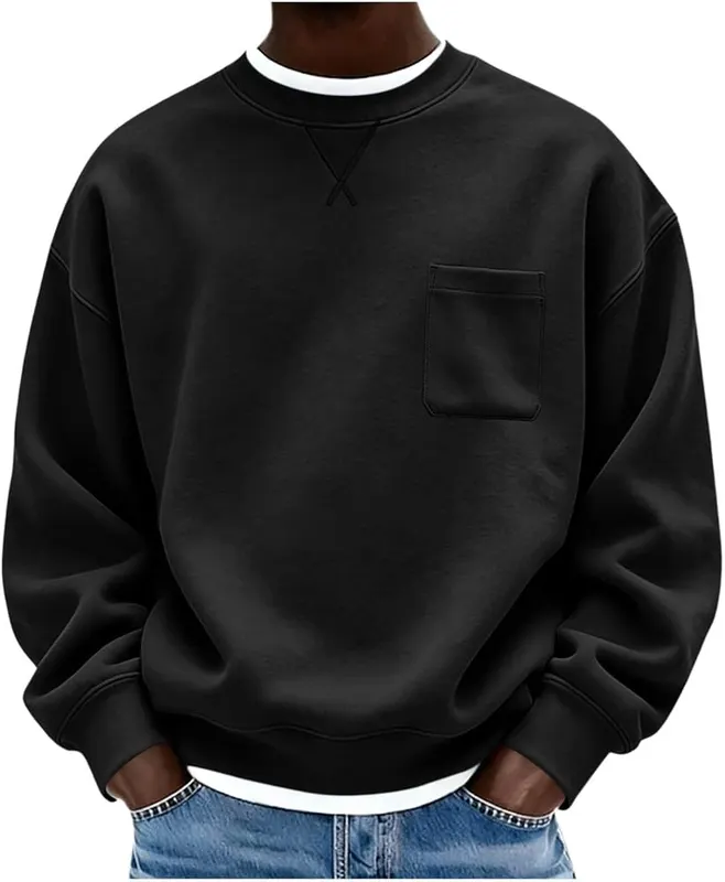 Generic Men Oversized Crewneck Sweatshirt – product photo 2 of 4