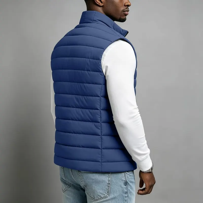 Men Puffer Jacket Sleeveless Vest Jackets Lightweight – product photo 7 of 9