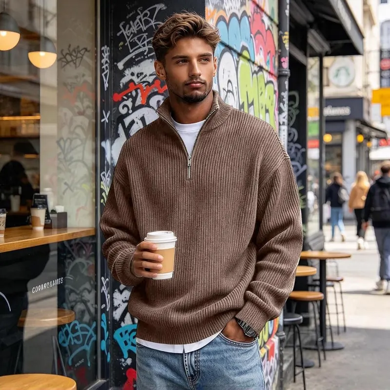 Mens 1/4 Zip Big and Tall Long – product photo 3 of 5