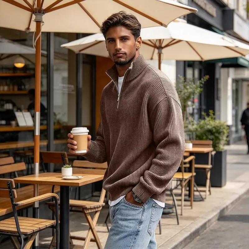 Mens 1/4 Zip Big and Tall Long – product photo 4 of 5