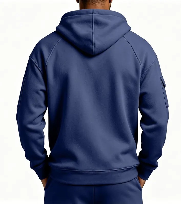 Mens Pullover Hoodies Long Sleeve Quarter Zip – product photo 4 of 7