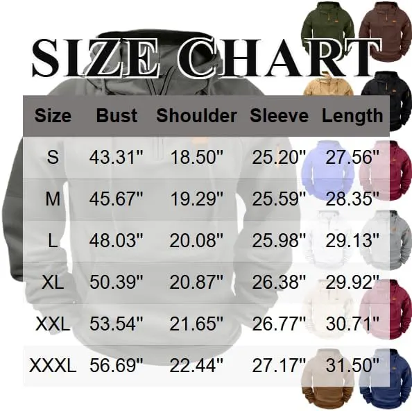 hayudier Mens Work Hoodie Quarter Zip Pullover A12- Burgundy – product photo 7 of 7
