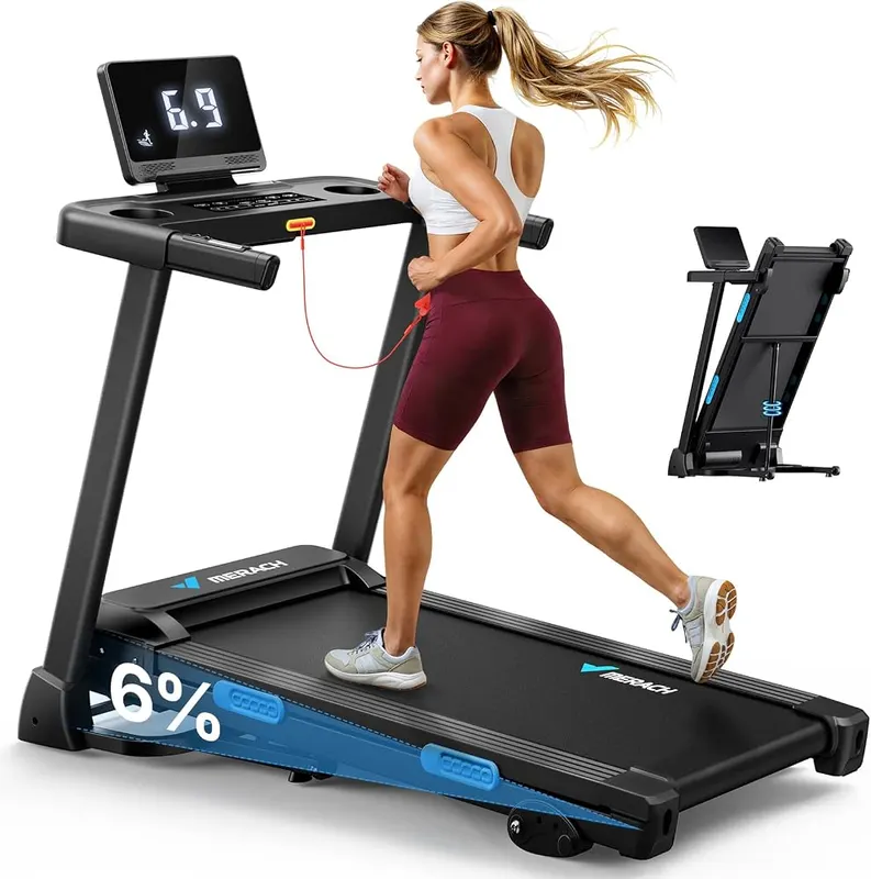 MERACH T12 Foldable Treadmill in Black