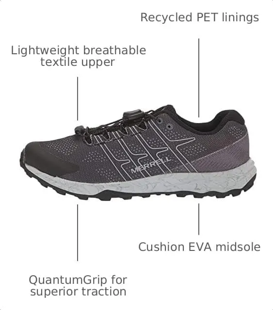Merrell Unisex Kid’s Moab Flight Low Alternative Black – Anti-stink lining helps reduce odors