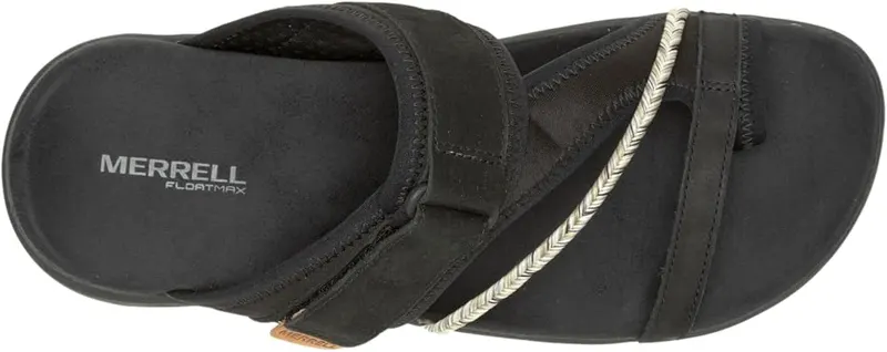 Merrell Women’s Terran 4 Post Slide – Full grain leather and 70% recycled textile upper