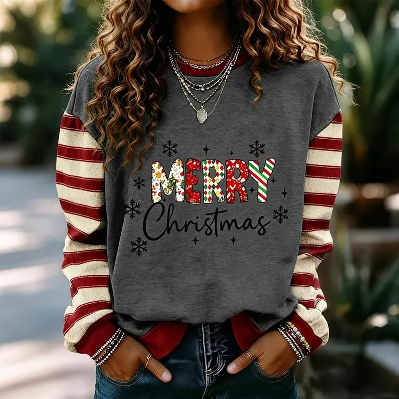 Generic Merry and Bright Sweatshirt A004- Gray – product photo 2 of 6