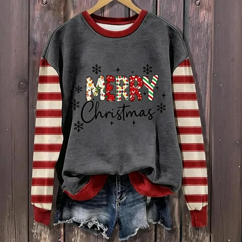 Generic Merry and Bright Sweatshirt A004- Gray – product photo 6 of 6