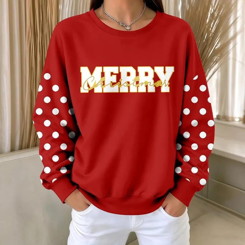 eoeioa Merry Christmas Sweatshirt – product photo 2 of 5