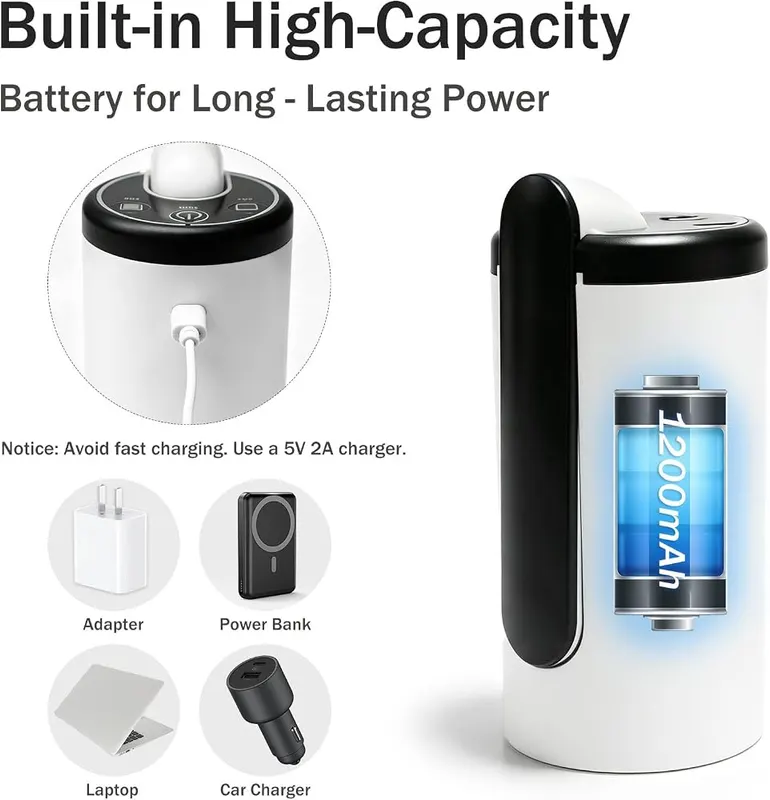 Mersper Portable Electric Water Dispenser – Foldable dust-guard spout