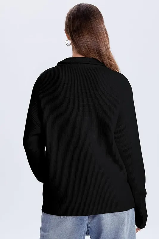 MFAVIP Quarter Zip Pullover Sweaters – Soft wool blend fabric construction