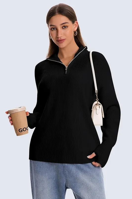 MFAVIP Quarter Zip Pullover Sweaters – Ideal for everyday casual wear
