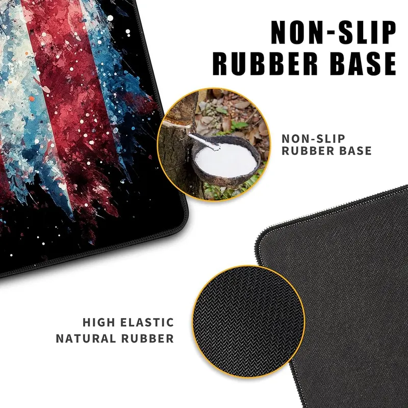 MiaVibte American Flag Eagle Mouse Pad Gaming – Ultra-Smooth Surface