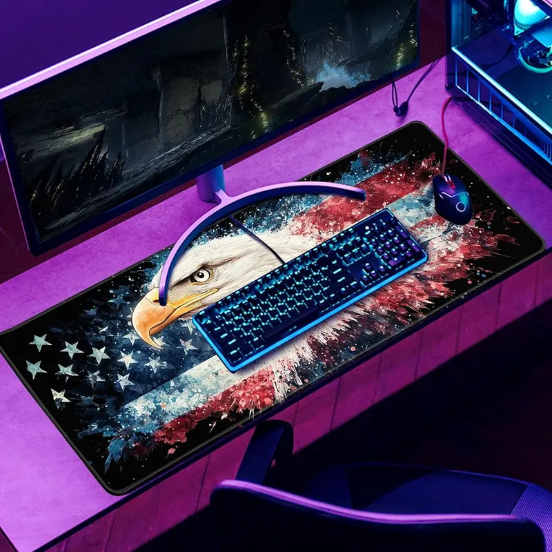 MiaVibte American Flag Eagle Mouse Pad Gaming – product photo 7 of 7