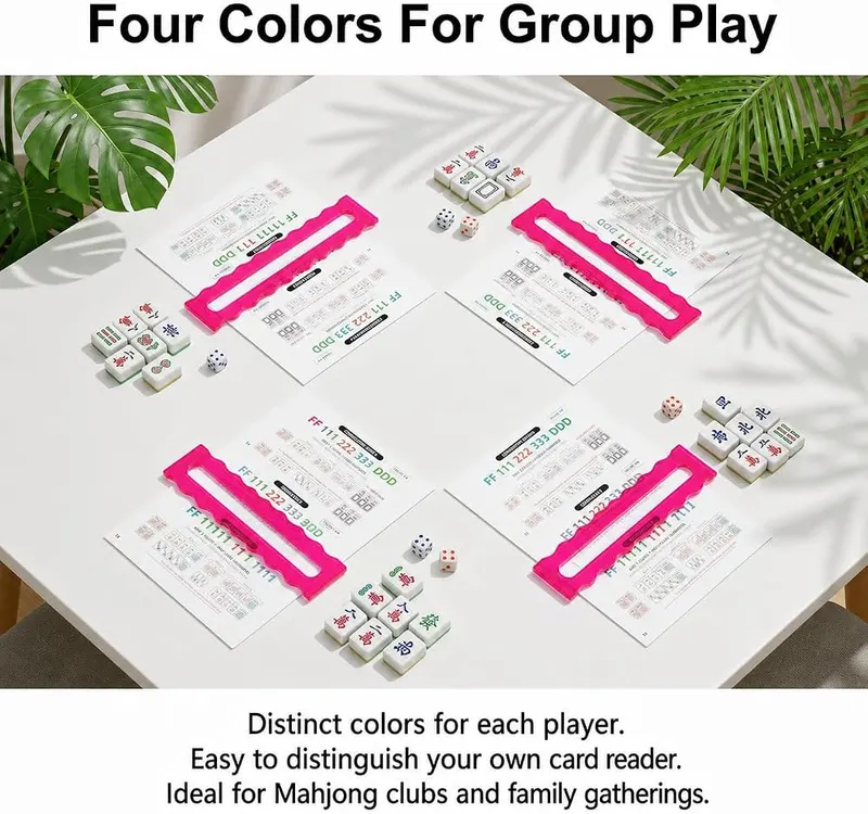 MILAKE 4 Pcs 2026 Mahjong Line Finder – Elegant Design