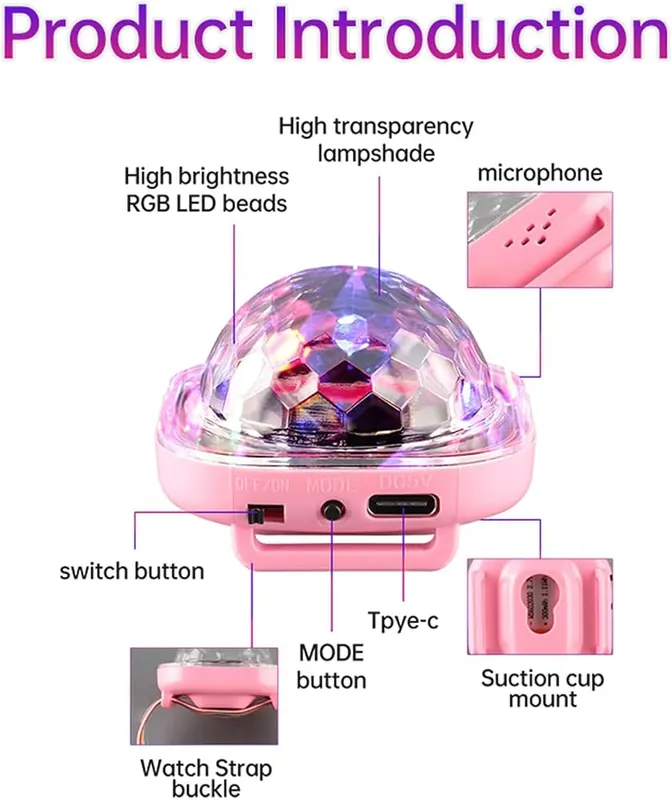 Mini Magic Ball – Portable LED disco light