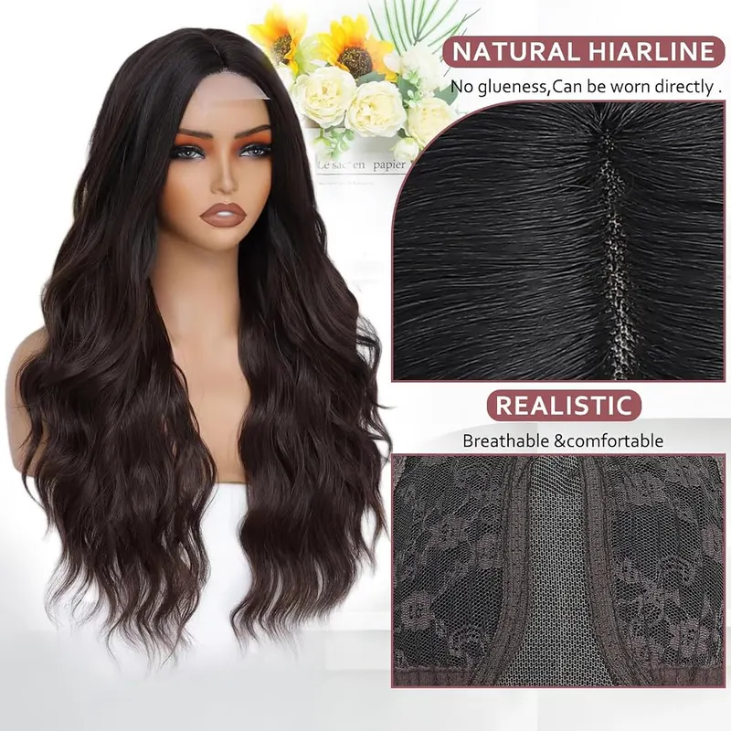 MINLEE Dark Brown Wig – product photo 5 of 6
