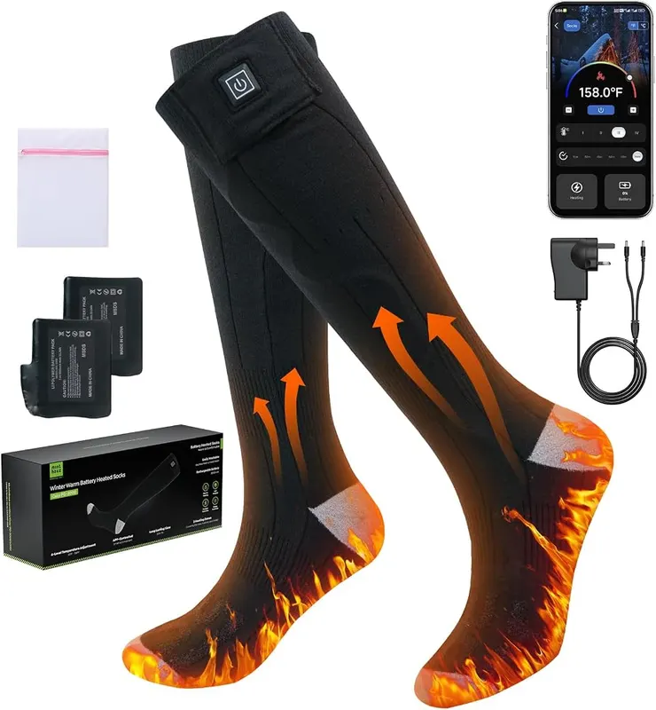 Minthouz Heated Socks in Black