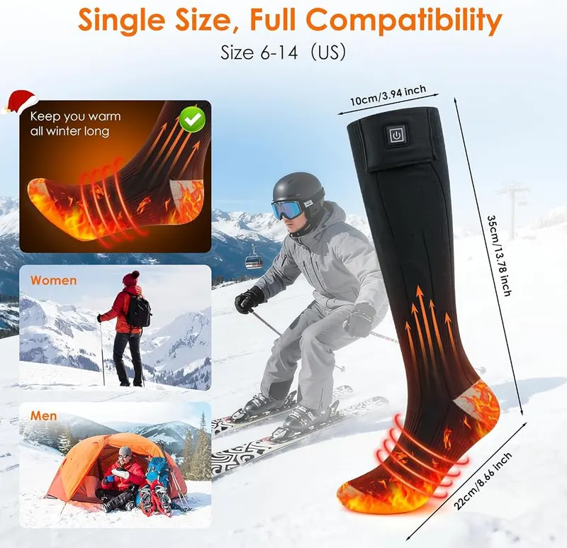 Minthouz Heated Socks – Up to about 7 hours on low