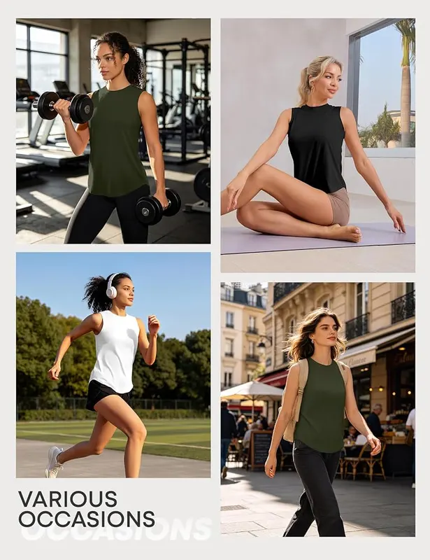Missclub Workout Tank Tops – Elegant back cross over pleat