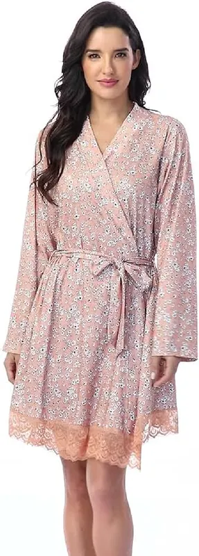 MissNina Floral Maternity Robe in Floral #7