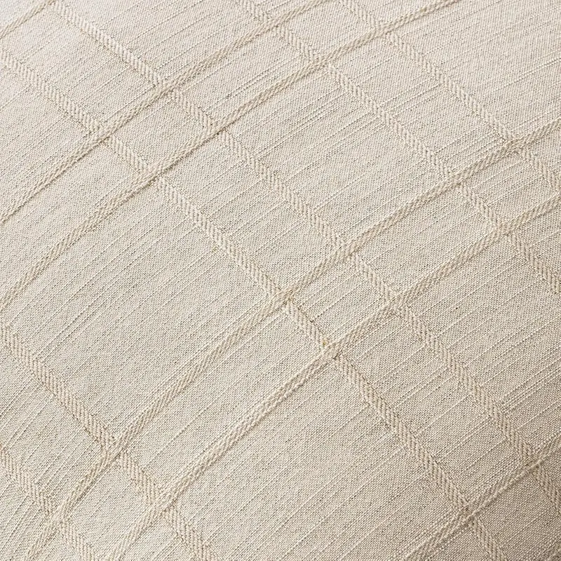 MIULEE Linen Plaid Pillow Covers Decorative Lumbar – Linen, Viscose, Cotton