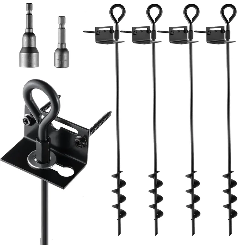MIXXIDEA 24 in Mobile Home Anchors in Black