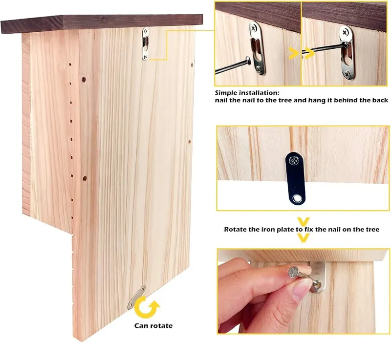 MIXXIDEA Bat House Bat Box Double Chamber – Weather resistant and ready to install