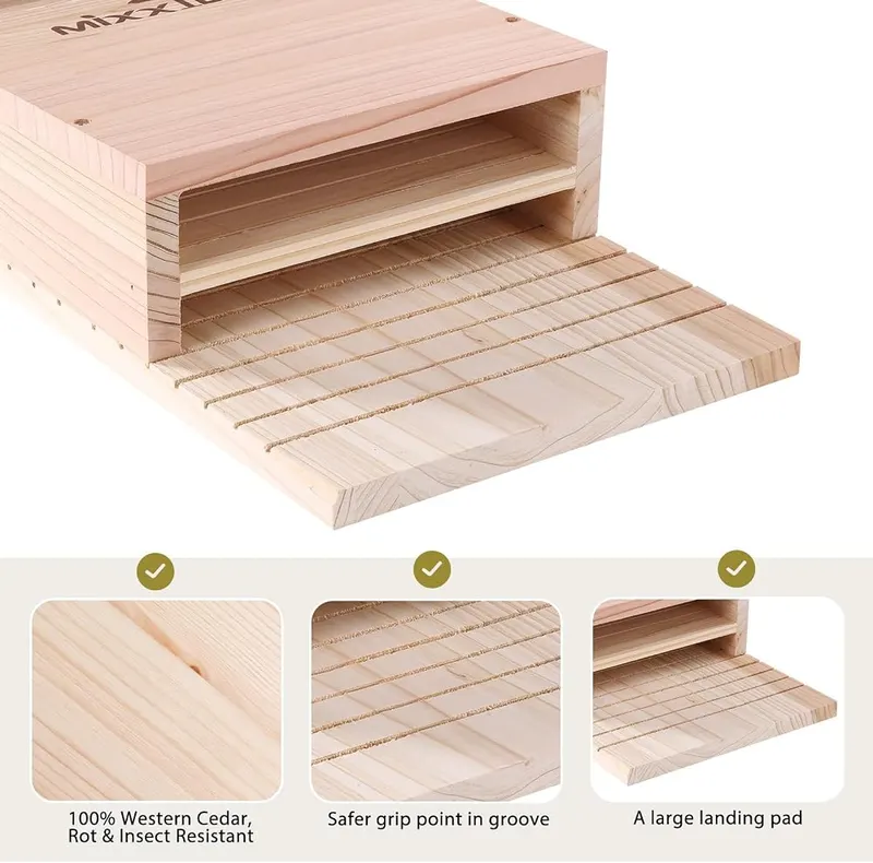 MIXXIDEA Bat House Bat Box Double Chamber – Three options available