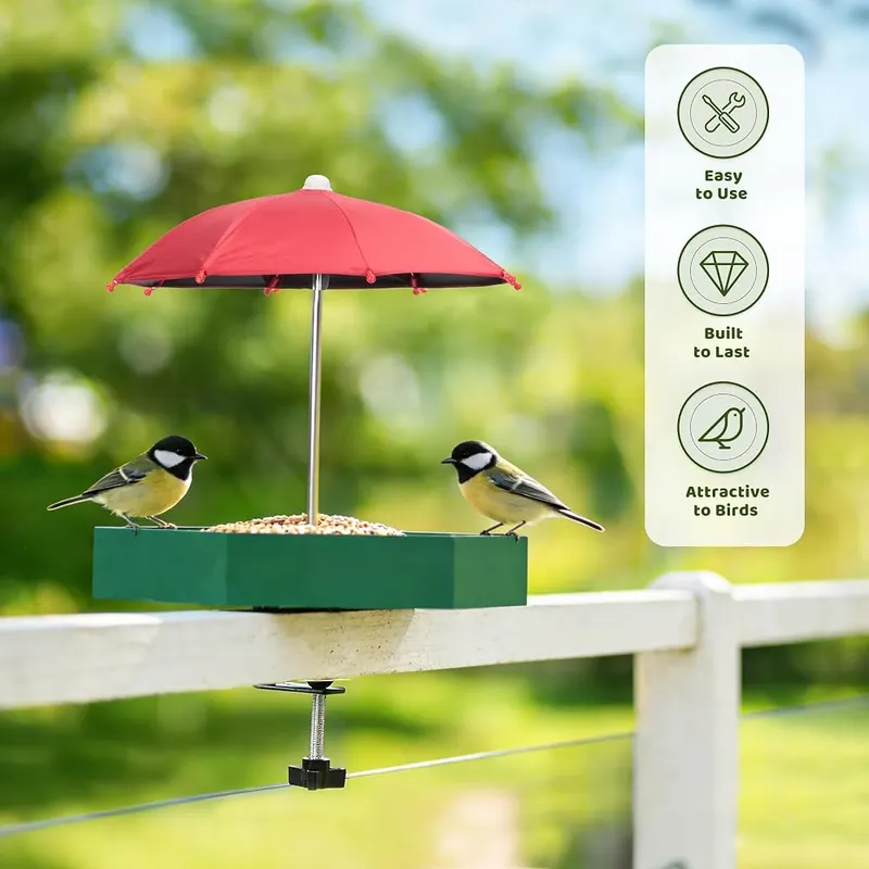 MIXXIDEA Bird Feeder Tray – Open platform style tray feeder